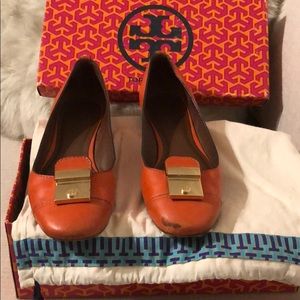 Tory Burch Priscilla 15mm Ballet-equestrian calf